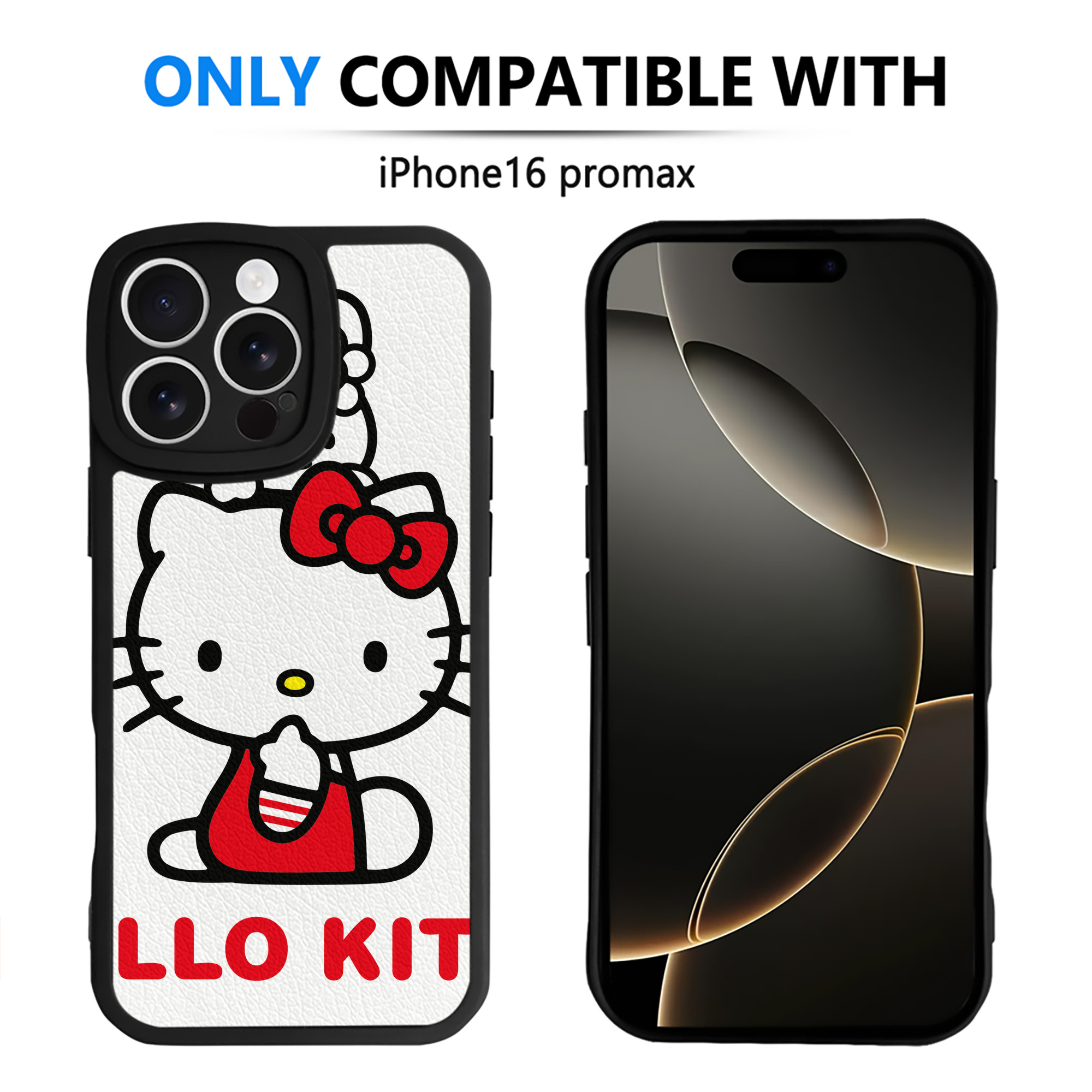 （画像用） Hello Kitty ハローキティ 【iPhone 16シリーズ対応】シリコンスマホケース（レザー調） 材質：シリコン